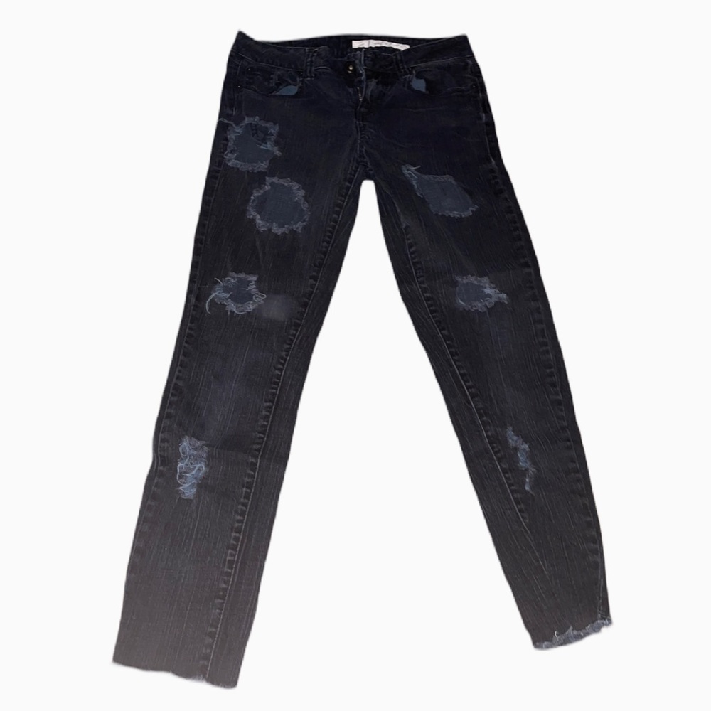 DKNY Black Ripped Denim Skinny Jeans Size 4